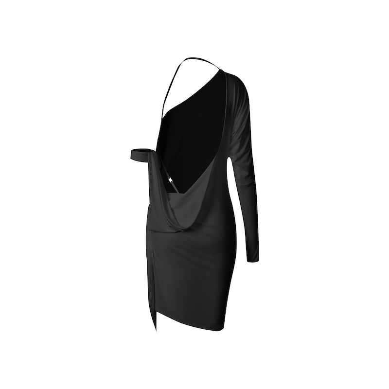 Robe de danse latine britannique, coupe décontractée épaules dénudées avec ourlet à franges queue de poisson, tenue de pratique haut de gamme pour la danse de salon