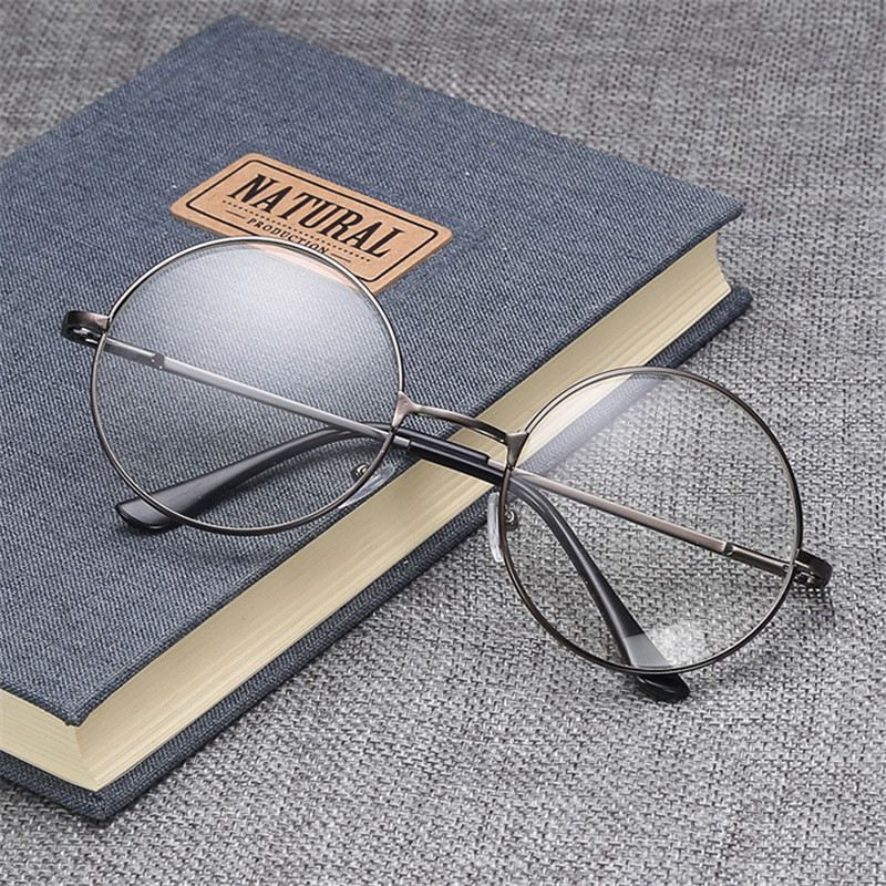 Lunettes de myopie pour hommes et femmes, monture ronde en métal, verres optiques de myopie, dioptrie-1.0 -2.0 -2.5 -3.0 -4.0