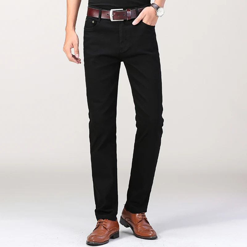 Jean Slim artificiel astique Blanc Pur pour Homme, Pantalon à Jambes Droites, Mode Business, Décontracté, Moyen Âge, Haut de Gamme