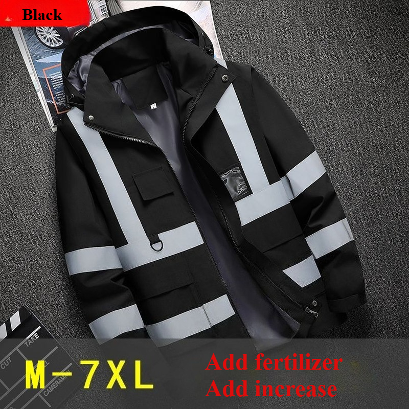 Veste de travail pour hommes, vêtements de construction, vêtements de travail en plein air, coupe-vent, bande réfléchissante imperméable