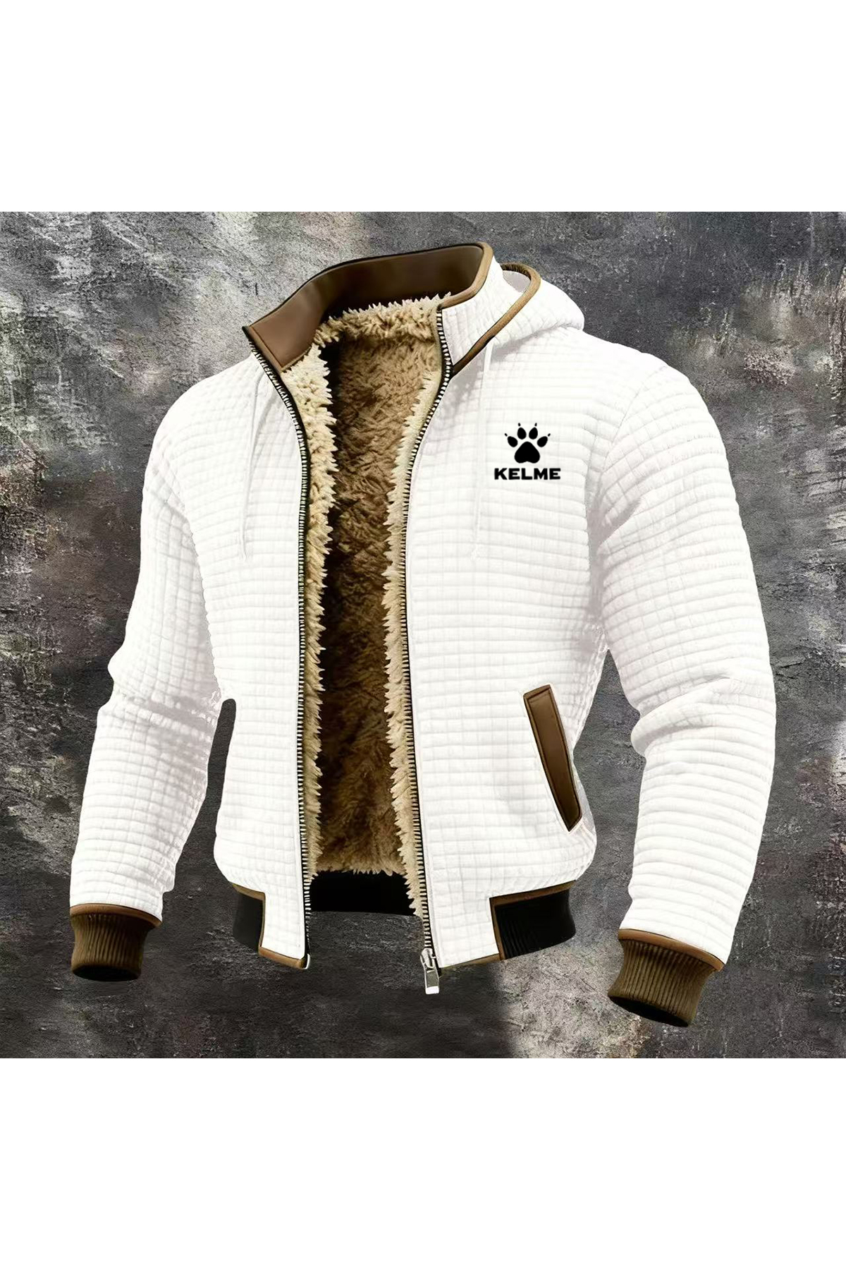 Nouvelle veste à capuche populaire KELME pour l'automne et l'hiver, sweat-shirt à capuche à carreaux transfrontalier pour homme 519