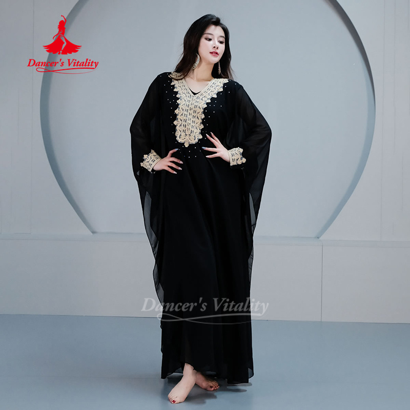 Robe de spectacle de danse du ventre pour femme adulte, tempérament avancé, balançoire de cheveux, Robes Khaleegy, Costume de concours de danse orientale