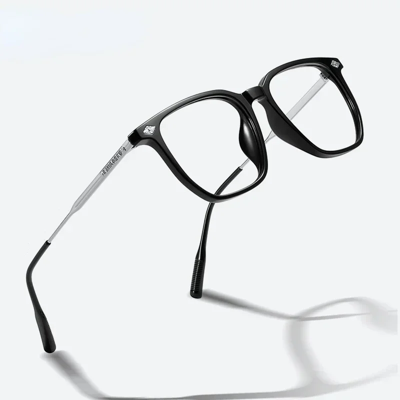 Lunettes optiques vintage anti-lumière bleue pour hommes et femmes, lunettes carrées d'affaires, lunettes de mode pour délinquants