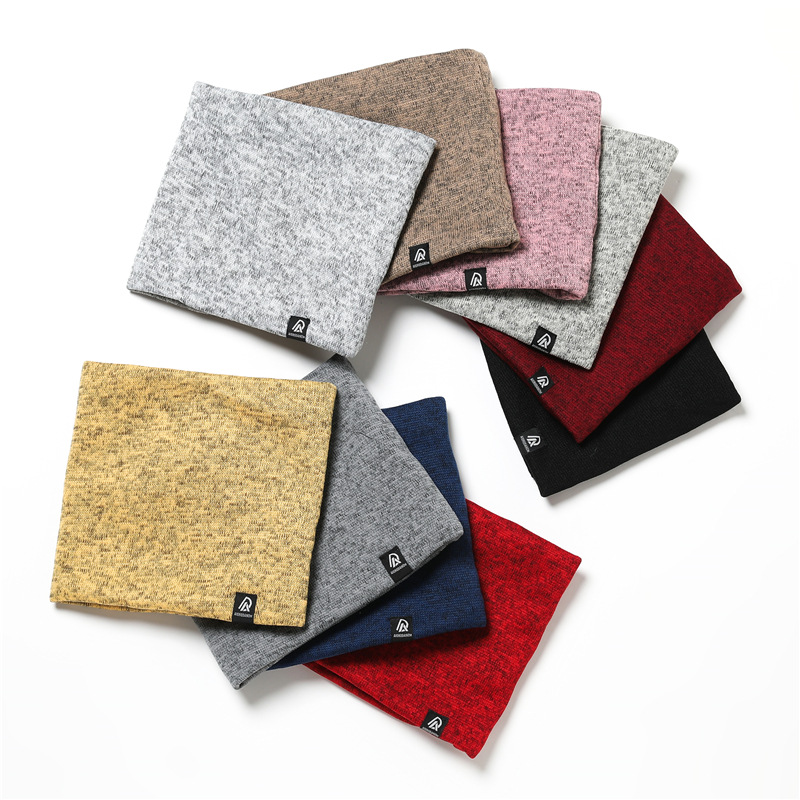 Écharpe tricotée en velours pour hommes et femmes, couvre-cou chaud d'hiver, écharpe de Protection du cou, col roulé en laine, nouvelle Version coréenne polyvalente