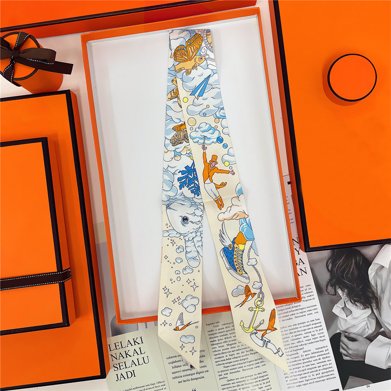 Marque Design sergé 100% Foulard en soie de mûrier pour les femmes de luxe mode écharpe dame Foulard sac maigre foulards offre spéciale Foulard
