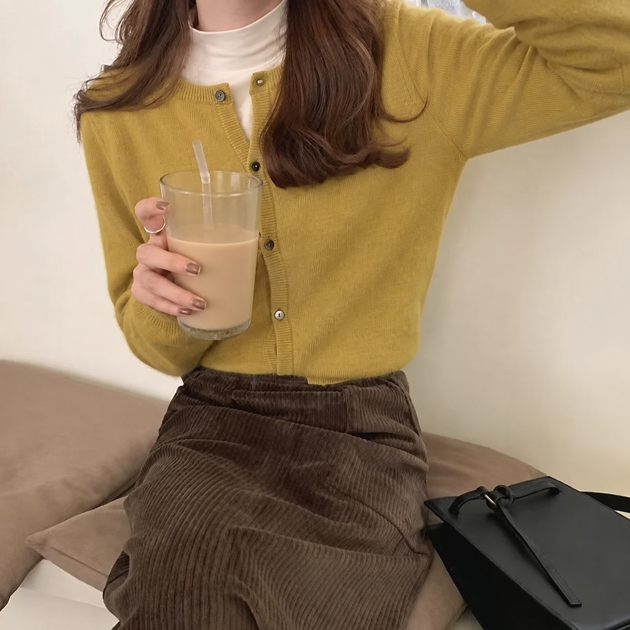 Cardigan en cachemire pour femmes, pull à simple boutonnage, manches longues, couleur unie, vêtements d'extérieur, printemps automne, haut en tricot décontracté