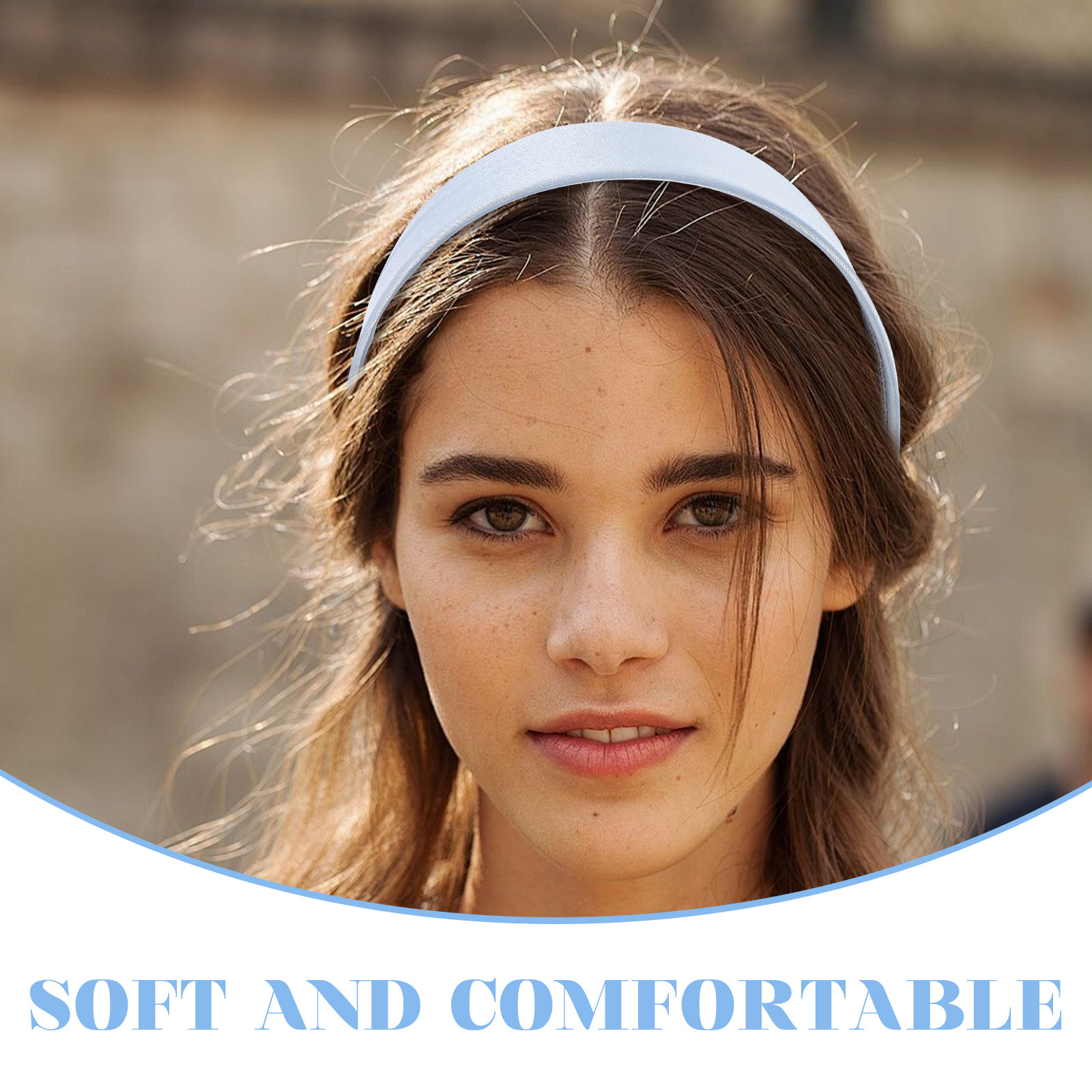 Serre-tête de luxe en satin pour femmes, large et antidérapant, bandeau simple pour filles et adultes, accessoire de mode pour les fêtes et le réveillon du Nouvel An