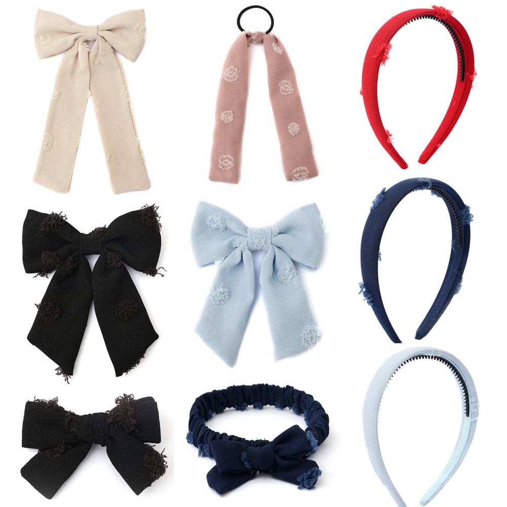 Serre-tête en coton avec ruban floral coloré, accessoires pour cheveux élégants