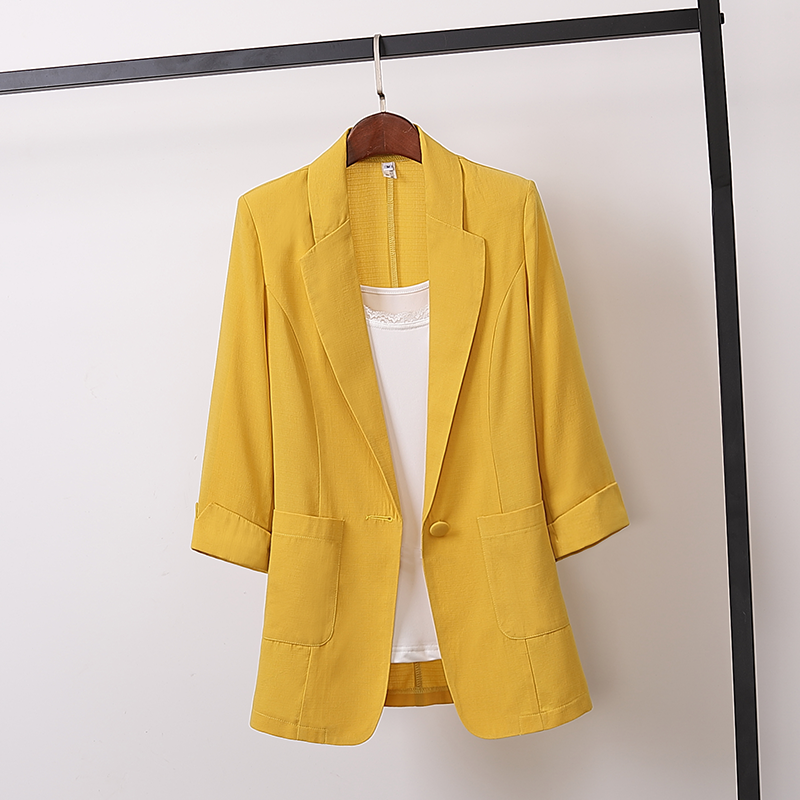 Veste décontractée de grande taille pour femmes, blazers de bureau à boutons, 4XL, W1895