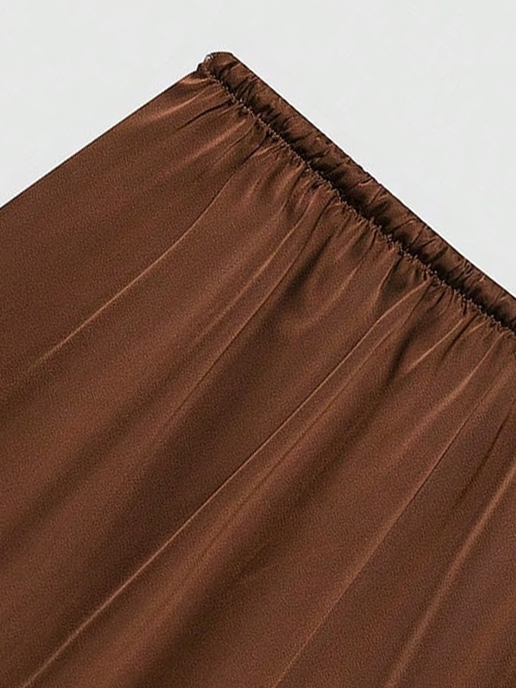 Shorts en satin et dentelle pour femme avec taille élastique et cordon de serrage pour l'été