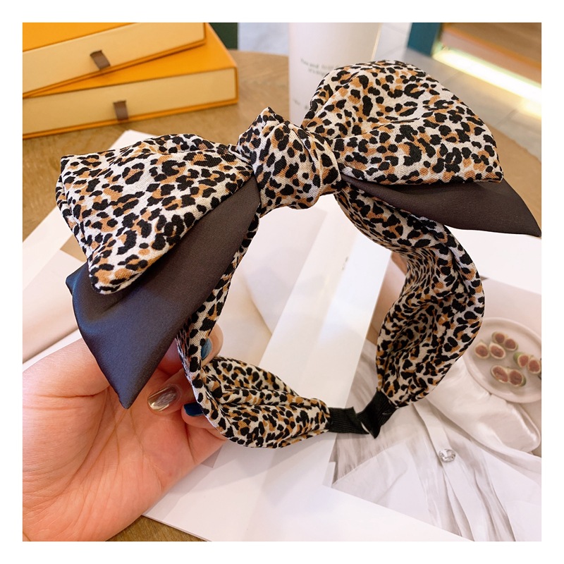 Bandeau Sexy Double couche imprimé léopard, bandeau de qualité supérieure imprimé serpent, gros nœud noué, accessoires pour cheveux
