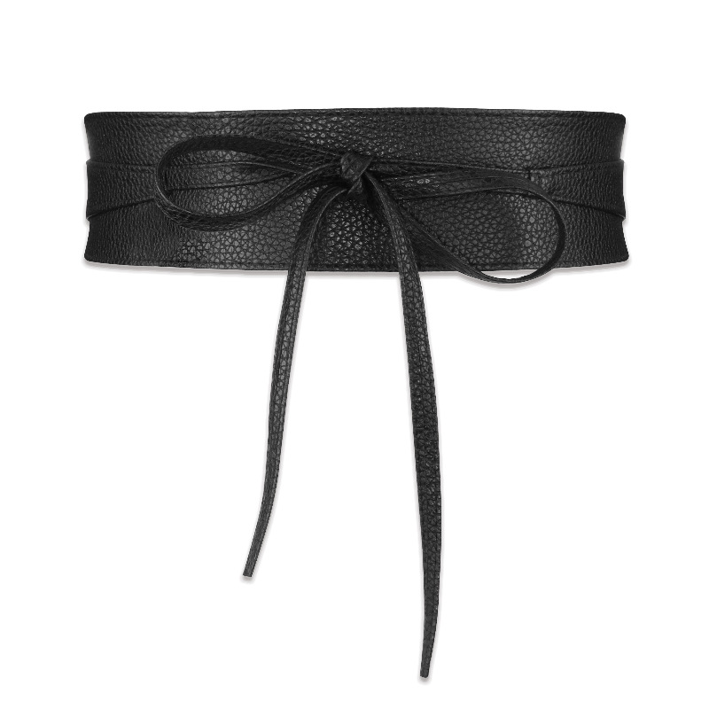 Mode femmes ceinture pour robe en cuir PU nœud large ceintures ceinture manteau Corset concepteur de luxe marque couleur unie ceinture