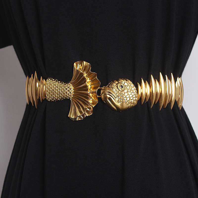 Nouvelles Ceintures Designer 2026 pour Femmes – Ceinture Élastique Dorée de Luxe de Haute Qualité pour Dames, Ceinture de Taille en Métal pour Robe