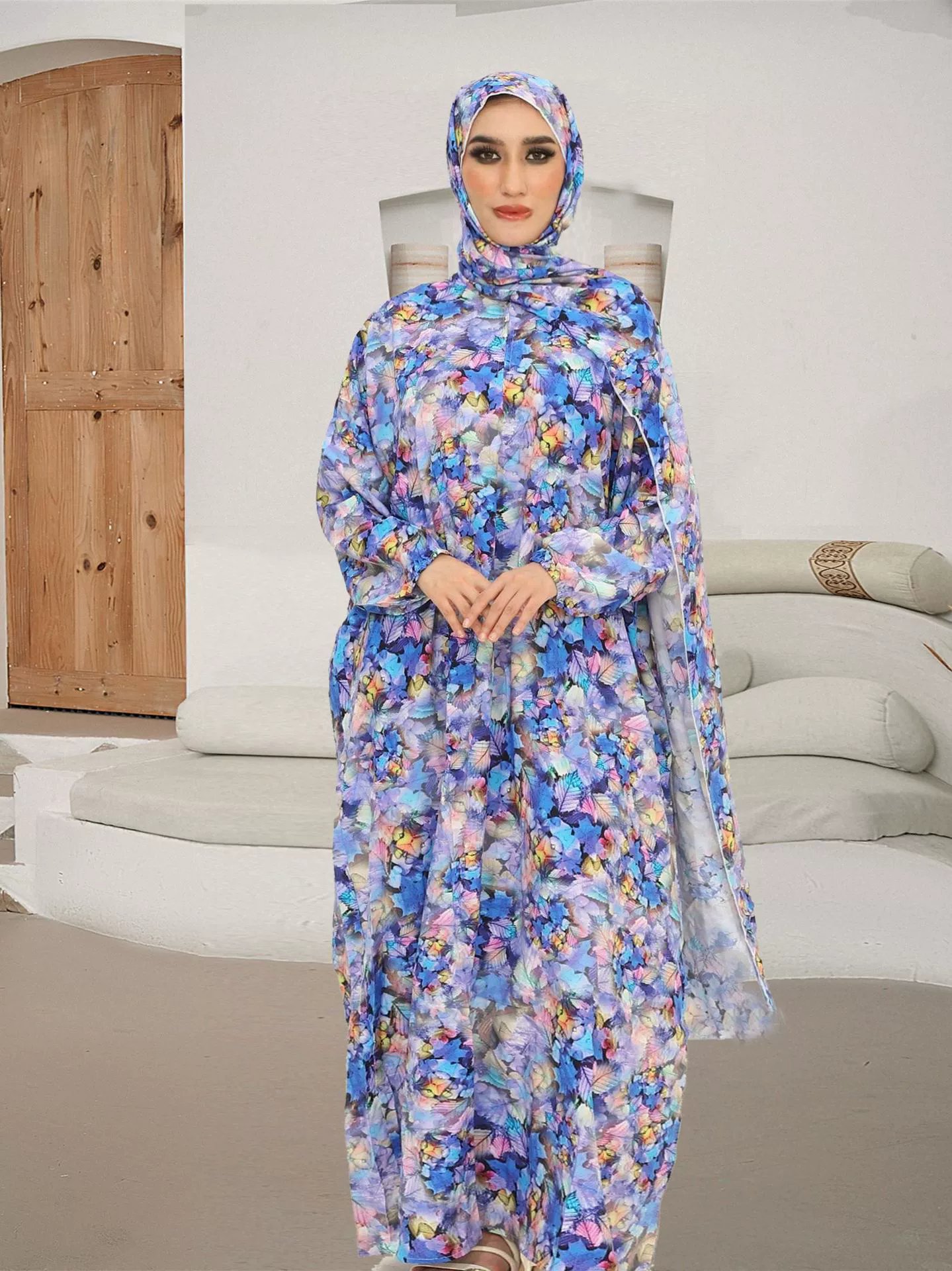 Robe longue pour femmes musulmanes du moyen-orient, vêtements grande taille de dubaï, écharpe traditionnelle intégrée, robe de prière à la mode, nouvelle collection