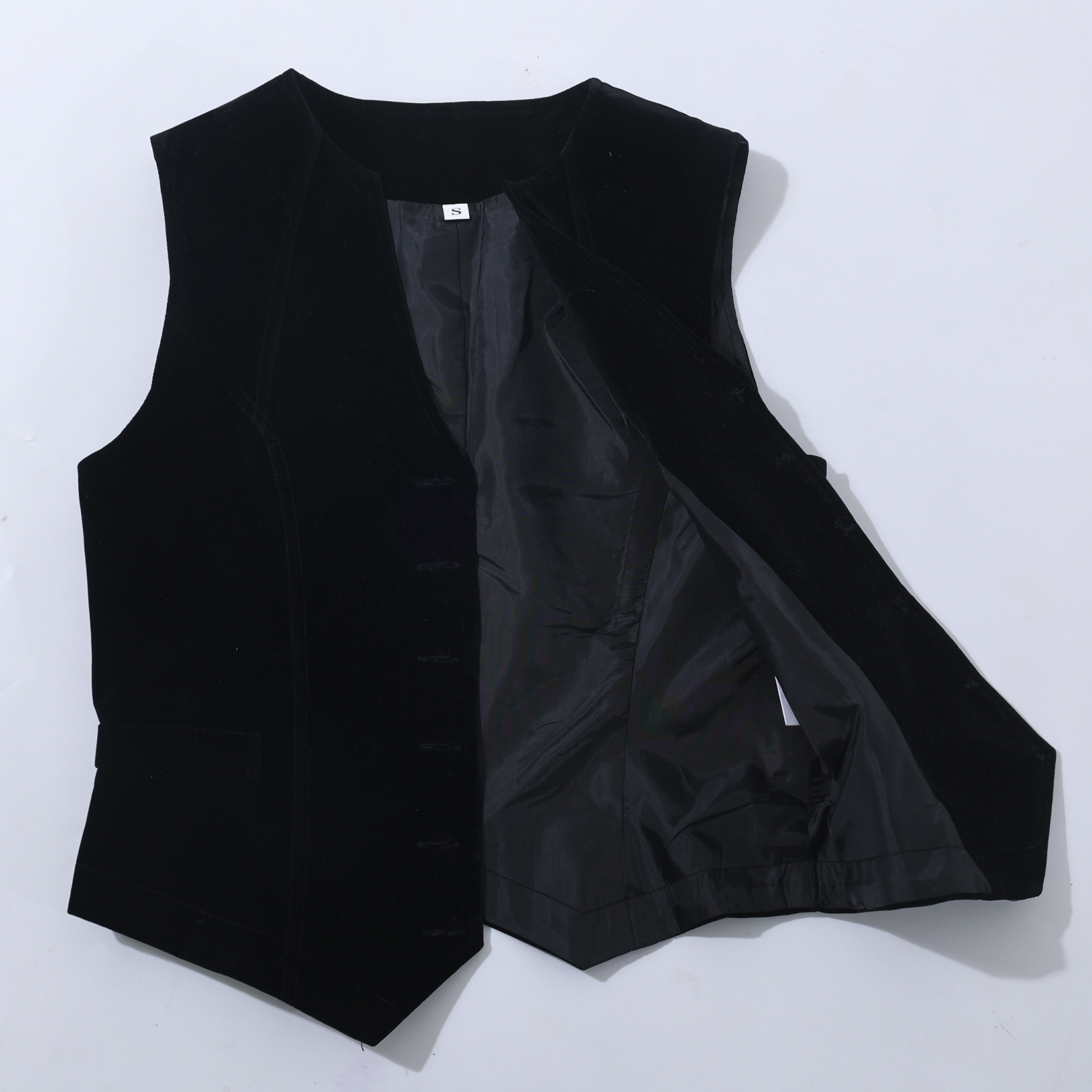 Gilet en velours Vintage pour femmes, col en V, court, sans manches, hauts décontractés, veste ajustée régulière