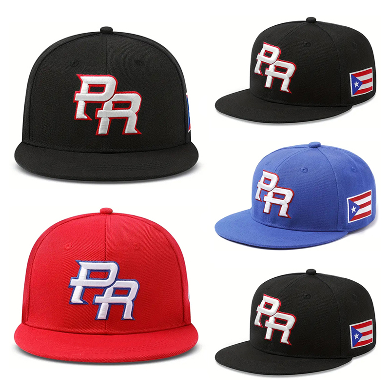 2025 Mode et créatif nouveau chapeau à bord plat PR Porto Rico drapeau latéral Hip Hop chapeau loisirs de plein air quotidien parasol chapeau chapeau de baseball