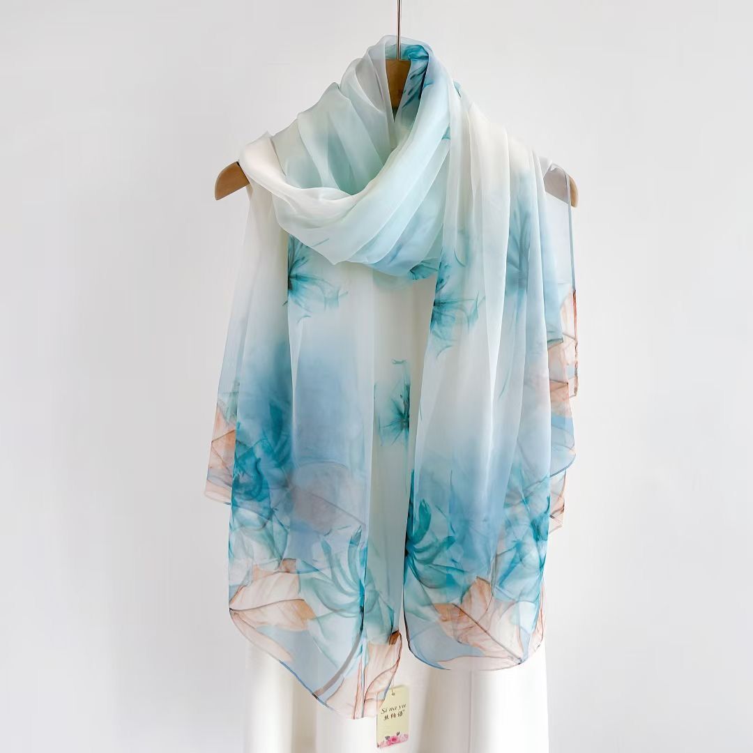 Injplanchers f-Foulard d'été pour femme, grand châle rond, hijab, crème solaire, bandana, écharpe, elda, sauna, pashmina chaud