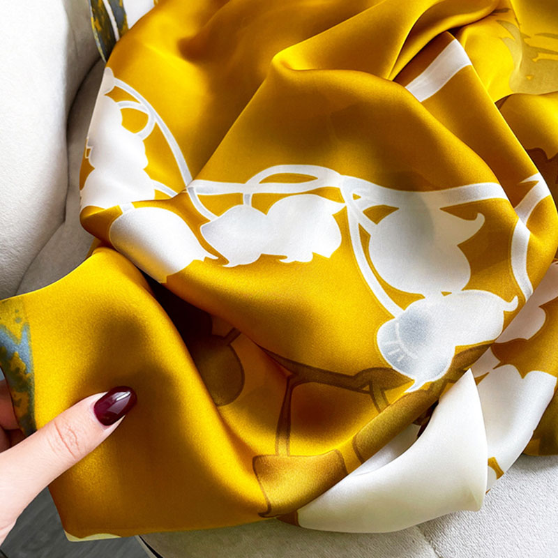 Écharpe de printemps pour femmes, Design de luxe, en Polyester, écharpe lisse, châle doux, écharpe de plage