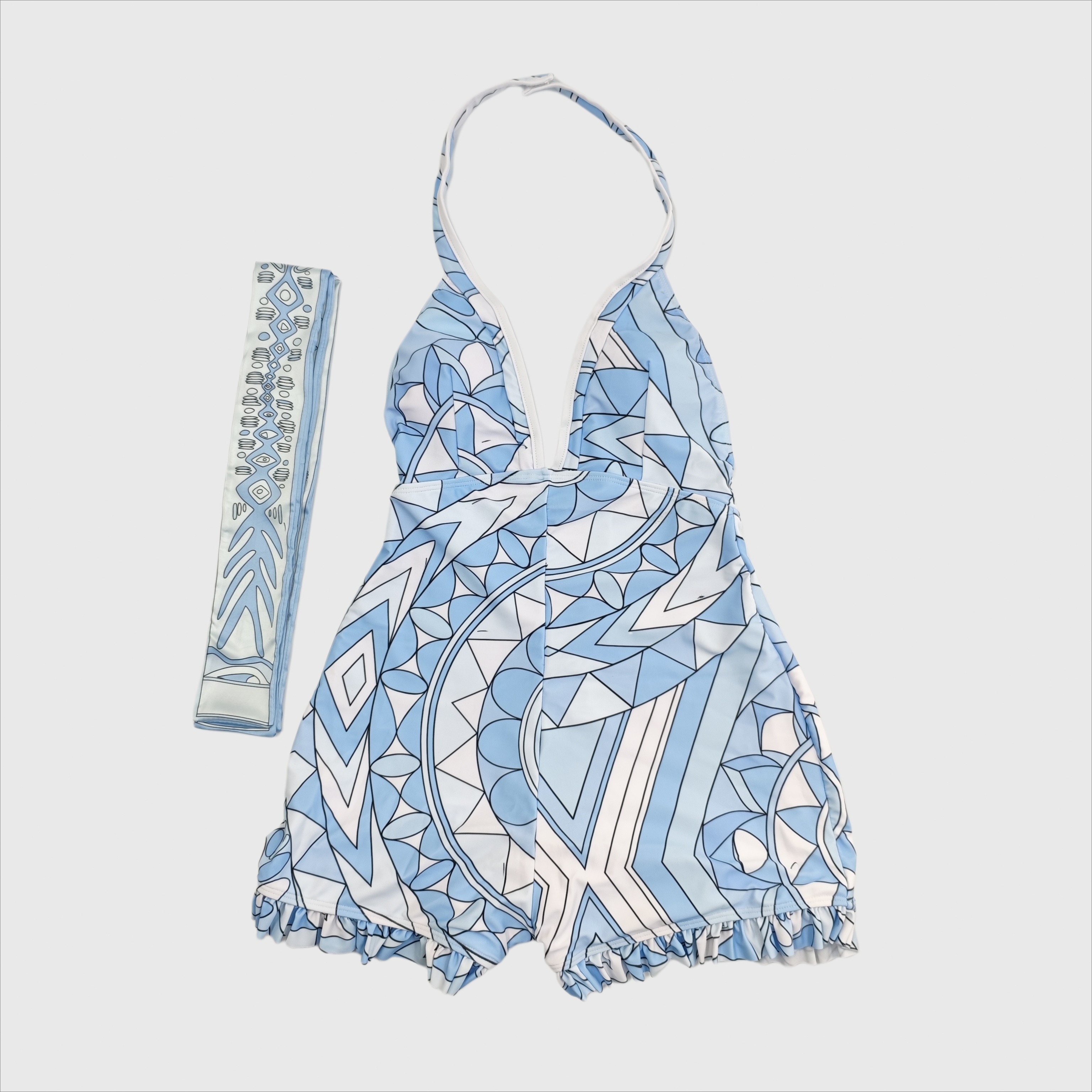 Ensembles de sport et de yoga classiques de marque pour femme, avec foulard bandeau et body, design de luxe 2026, logo signature lettre, tenues de plage