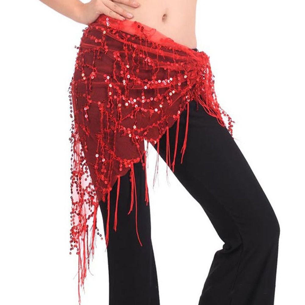 Costumes de spectacle pour femmes : Ceinture de danse orientale à pampilles, Chaîne de taille, Foulard de hanche, Jupe de danseuse