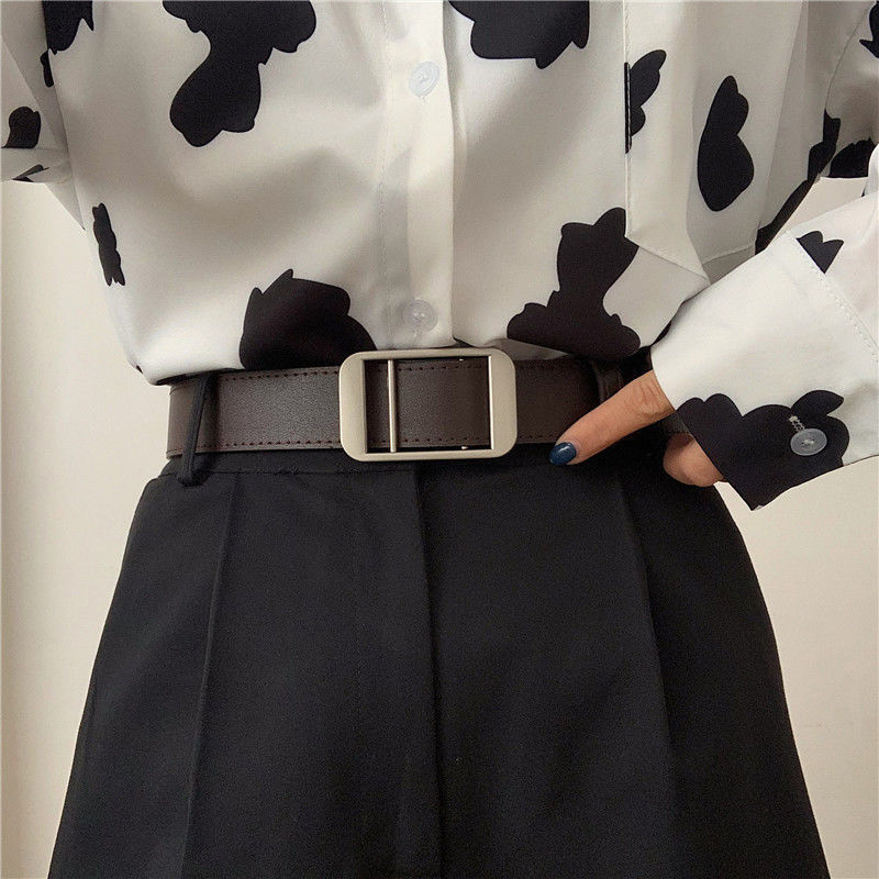 Ceinture en cuir PU non poreuse pour femme, jean imbibé, ceinture simple, environnement féminin, accessoires vestisens