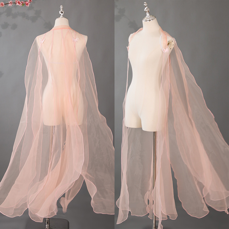 Cape Hanfu chinoise, chemise à grandes manches de style ancien, manteau en mousseline, vêtements de danse classique, robe de princesse, long châle