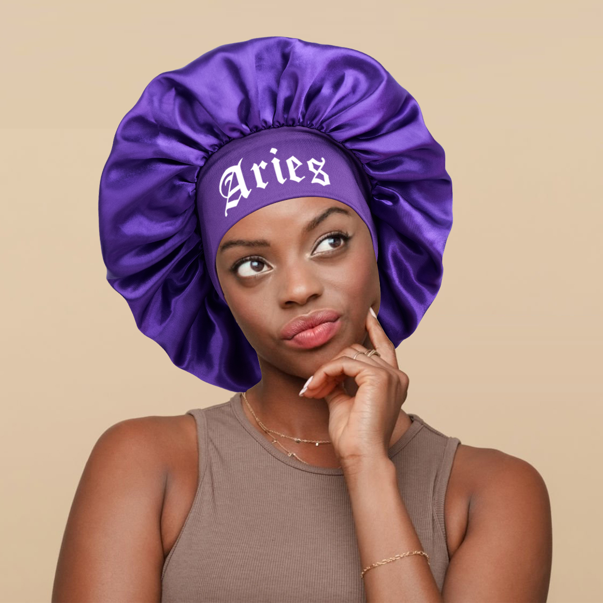 Bonnet de sommeil à large bande en satin imprimé Constellation, bonnet de couchage doux avec bande enveloppante, lavage du visage de maquillage, utilisation quotidienne, 1PC