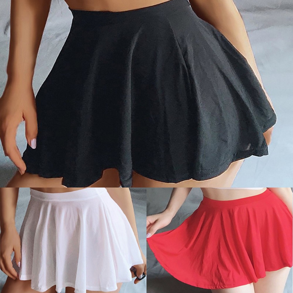 Mini jupe trapèze transparente plissée pour femme, taille haute, lingerie sexy, jupes transparentes, mode décontractée simple, dames