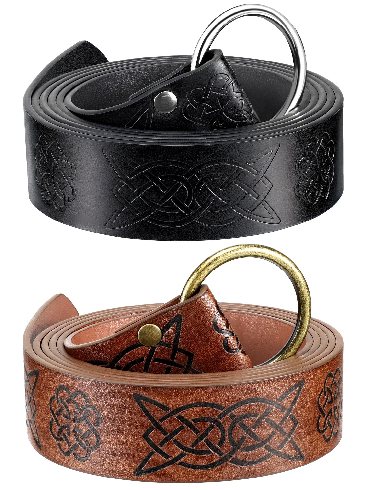 Ceinture celtique en cuir pour hommes, guerrier d'aventure Viking Renaissance, ceinture médiévale en relief, accessoire de Costume de Cosplay