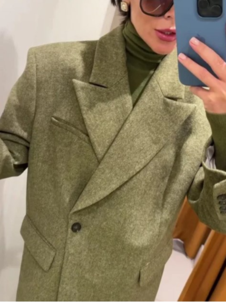 Femmes décontracté polyvalent bureau tenues formelles à la mode élégant doux épaulette Blazer toutes saisons Simple banlieue pantalon droit
