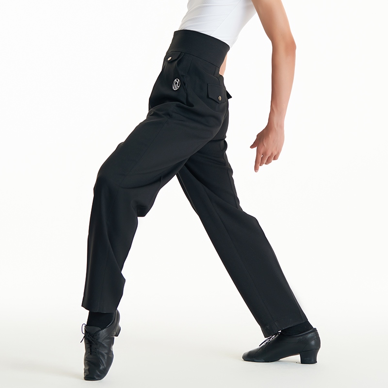 DUYQ – pantalons de danse latine pour hommes, pantalons de danse Chacha Rumba Tango, pantalons de danse moderne pour adultes, pantalons de danse latine DQS15101