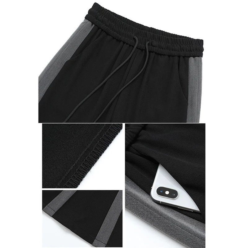 Pantalon de dehors Décontracté pour Femme, Baggy Confortable, Jambes Larges, Droites, Mode Fjfemale, Taille Haute, Été
