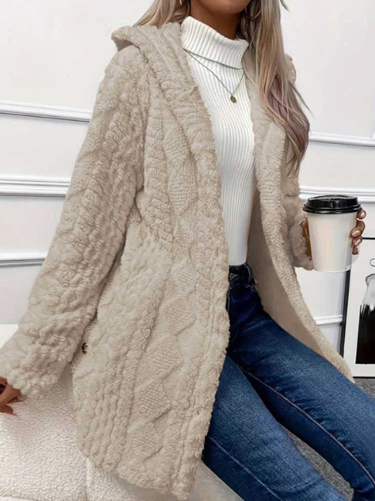 Manteau long à capuche pour femme, chaud et élégant, nouvelle collection hiver 2026, décontracté et élégant