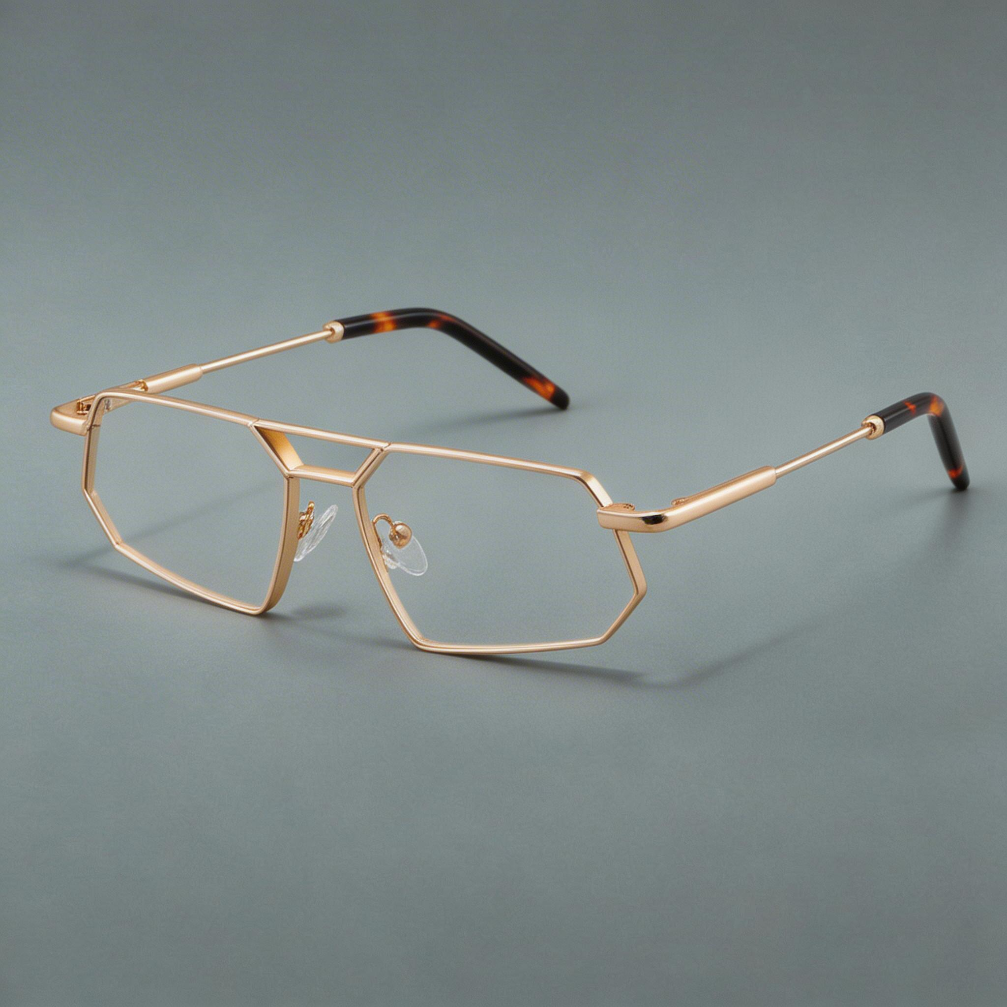 Lunettes carrées pour hommes, monture métallique rétro, verres transparents, lunettes décoratives, double pont, design de luxe, lunettes de soleil pour hommes