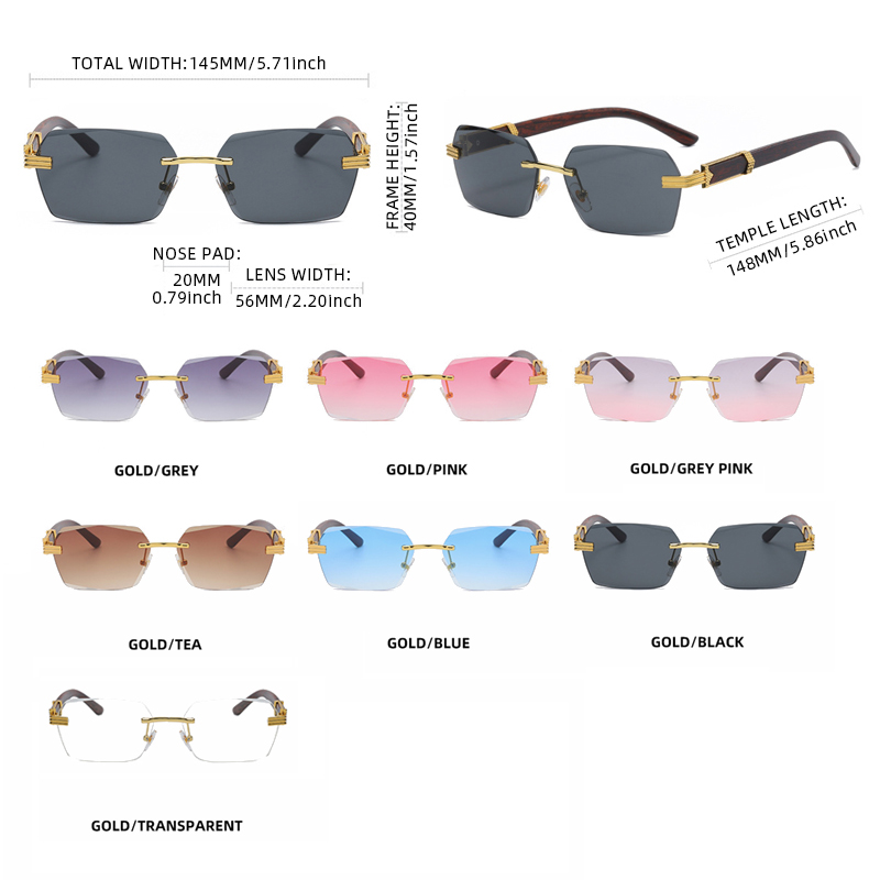 Lunettes de soleil Mars en bois de luxe pour hommes et femmes, design de marque, sans cadre, irrégulières, mode masculine, conduite, nuances de vacances