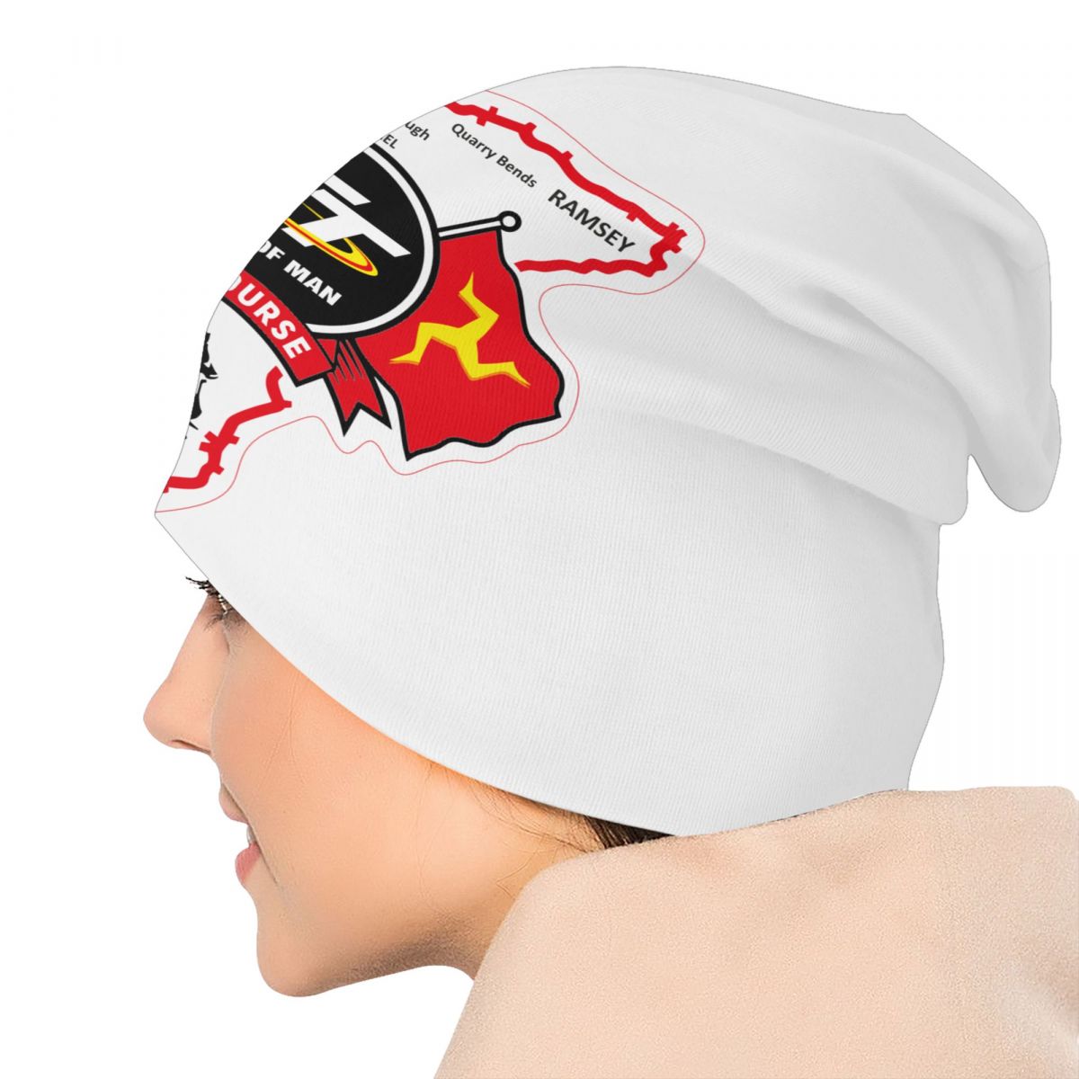 Île de Man Tt Racing Skullies bonnets casquettes hommes femmes unisexe rue hiver chaud tricot chapeau adulte moto sport Bonnet chapeaux