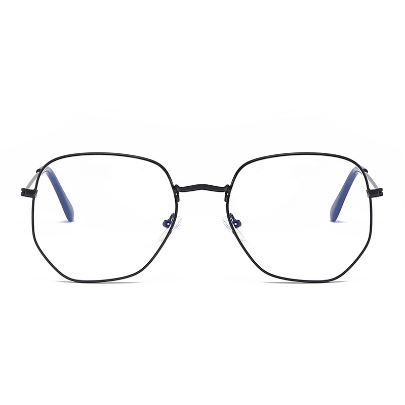 Lunettes de lecture polygonales en métal pour femmes et hommes, monture argentée, verres transparents, légères, lunettes de lecture tendance