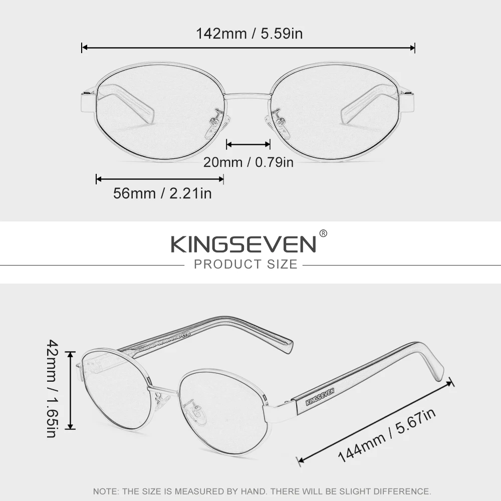 KINGSEVEN – lunettes de soleil polarisées UV400 pour femmes, monture ovale de petite taille, style Vintage, pour la conduite décontractée