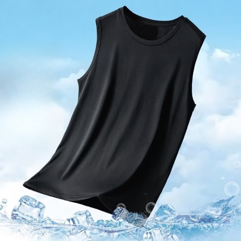 Débardeur en maille pour homme, débardeur de sport en maille pour homme, vêtements de sport, haut de fitness transparent sans manches