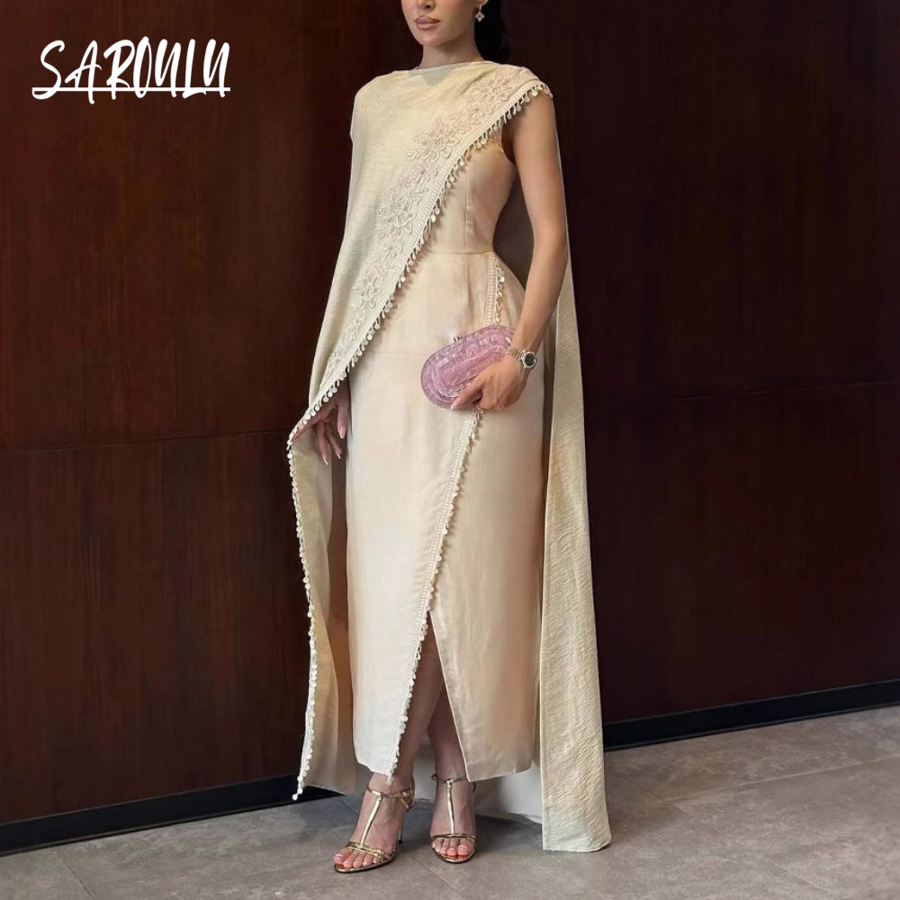 Caftan romantique 2 pièces robe de bal exclusive arabe dubaï femmes robe de soirée en Stock printemps automne événements formels délicats