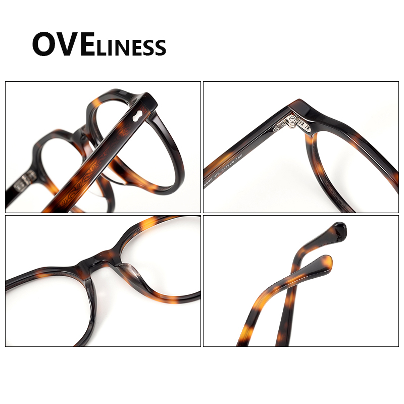 Monture de lunettes rondes rétro faites à la main japonaises pour hommes et femmes, monture de lunettes en acétate vintage, lunettes complètes, 2025