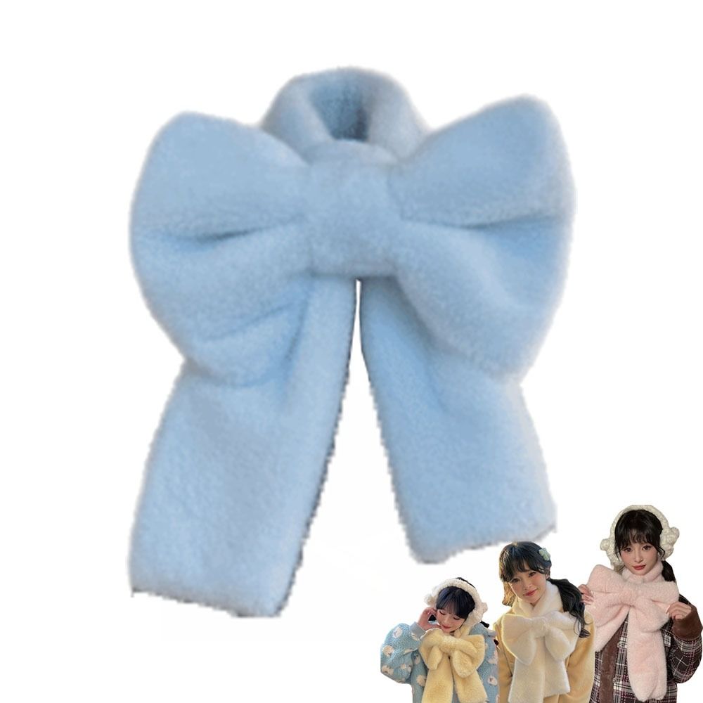 Doux grand nœud écharpe coupe-vent épaissir cou plus chaud couleur unie cou écharpe plus chaud trucs cadeaux