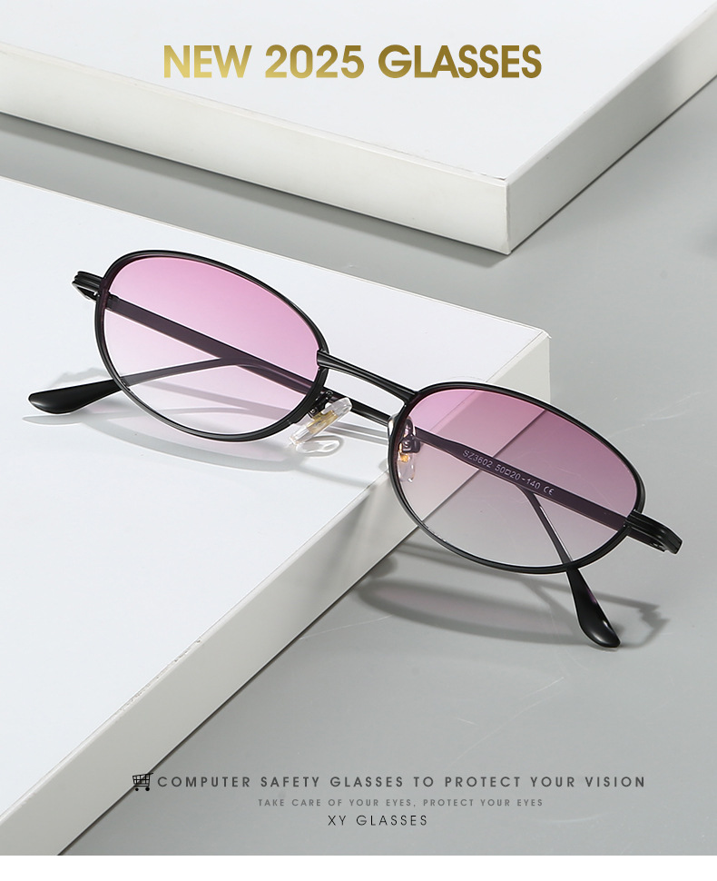 Petites lunettes de soleil ovales femmes rétro métal exquis élégant mode UV400 lunettes de soleil Lentes 2025 nouvelles lunettes