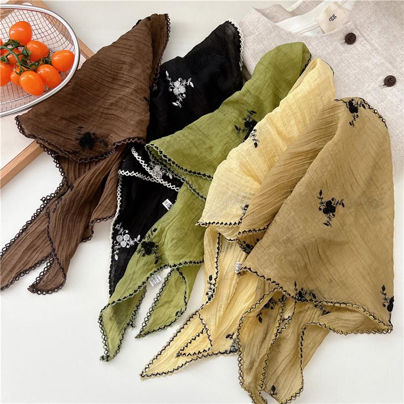 Foulards triangulaires en losange solide, foulard, couvre-chef, foulard, bandes de cheveux, accessoires, bandeau pour femmes