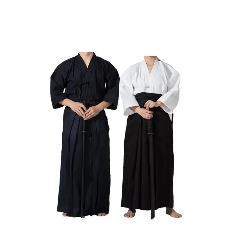 Uniformes Kendo vêtements d'arts martiaux Kendo Aikido Hapkido costume d'arts martiaux hommes femmes Hakama Aikido Uniforme Kung Fu Taekwondo
