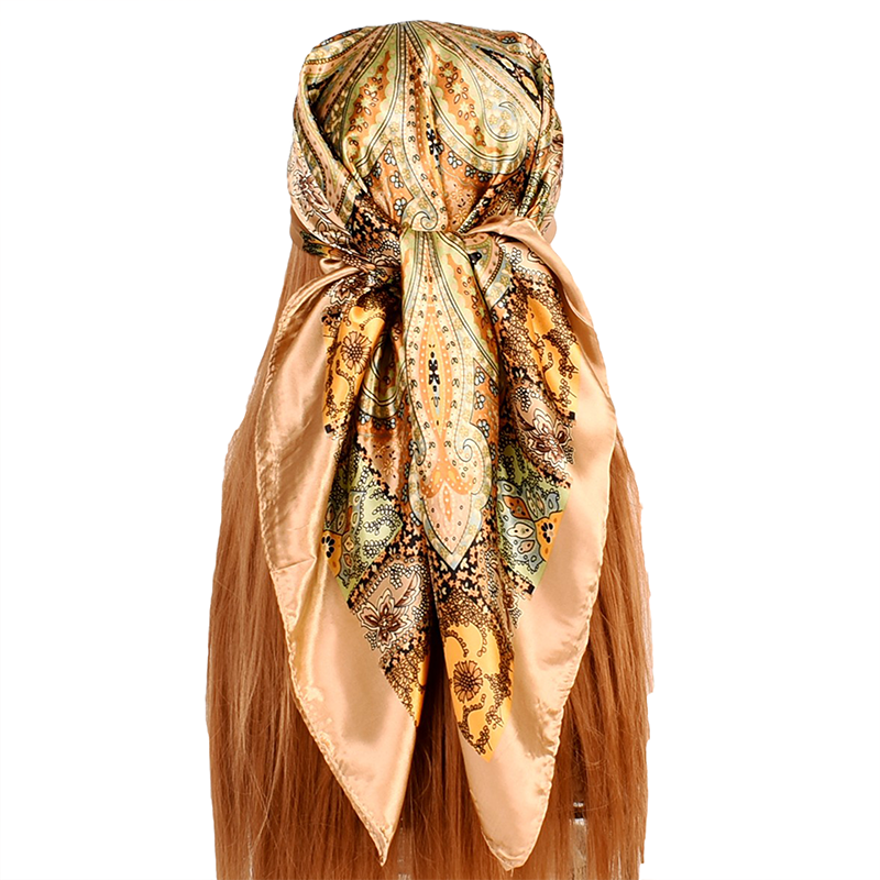 Écharpe carrée polyvalente en noix de cajou, grand foulard imprimé vintage classique, vente en gros, printemps, nouveau, 90