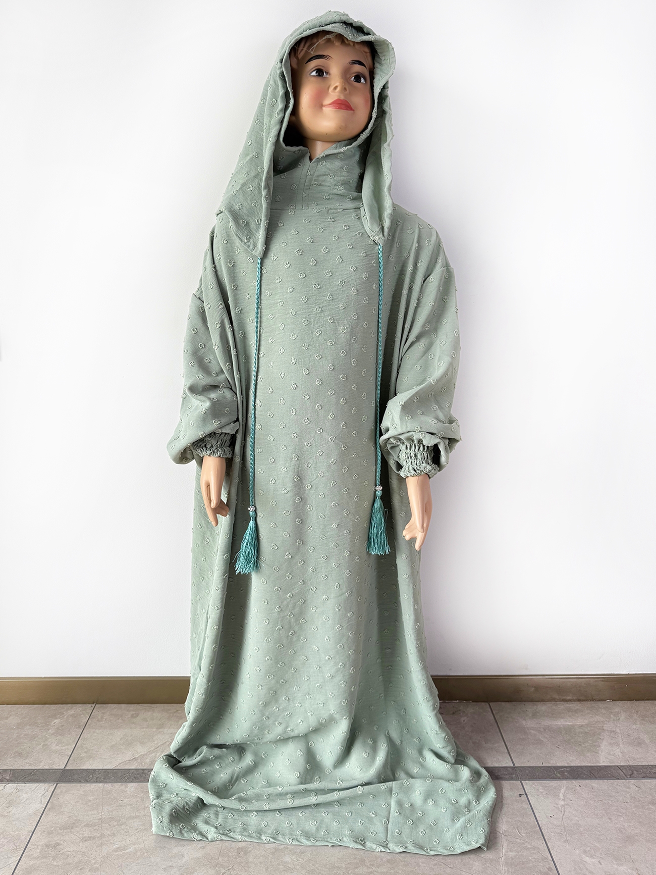 Filles enfants Eid coton prière vêtement Long Khimar Hijab filles musulmanes Robe islamique couverture complète Robe turquie Abaya pour Ramadan