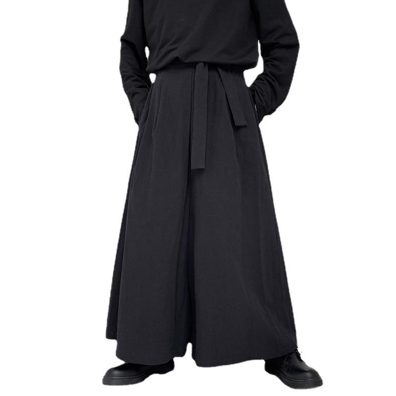 Large Hanfu chinois Style Harajuku Hakama Kimono Tang décontracté hommes 2023 pantalons masculins uniformes hommes Kendo pantalon samouraï pantalon