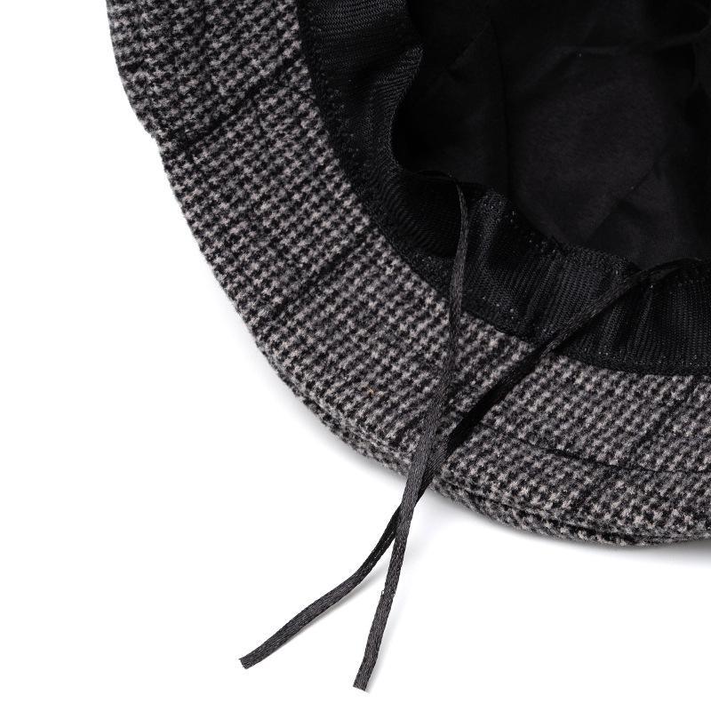 Béret élégant pour femmes avec nœud, bonnet à bord court, couvre-chef décontracté élégant et chaud pour femmes, cadeau pour mères, nouvelle collection automne hiver