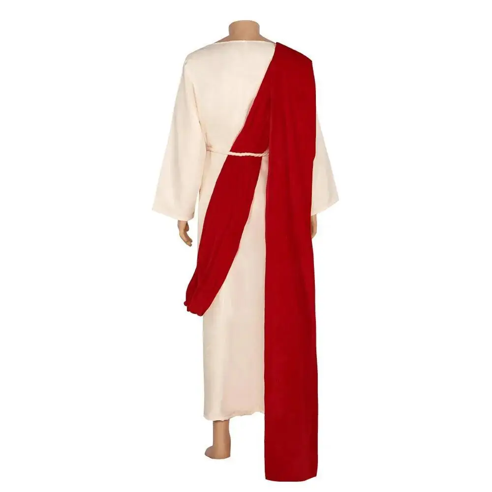 Adulte hommes prêtre romain moine jésus Christ Halloween Anicent grec Costume adulte Religion nonne Toga Robe Robe tenue catholique pour